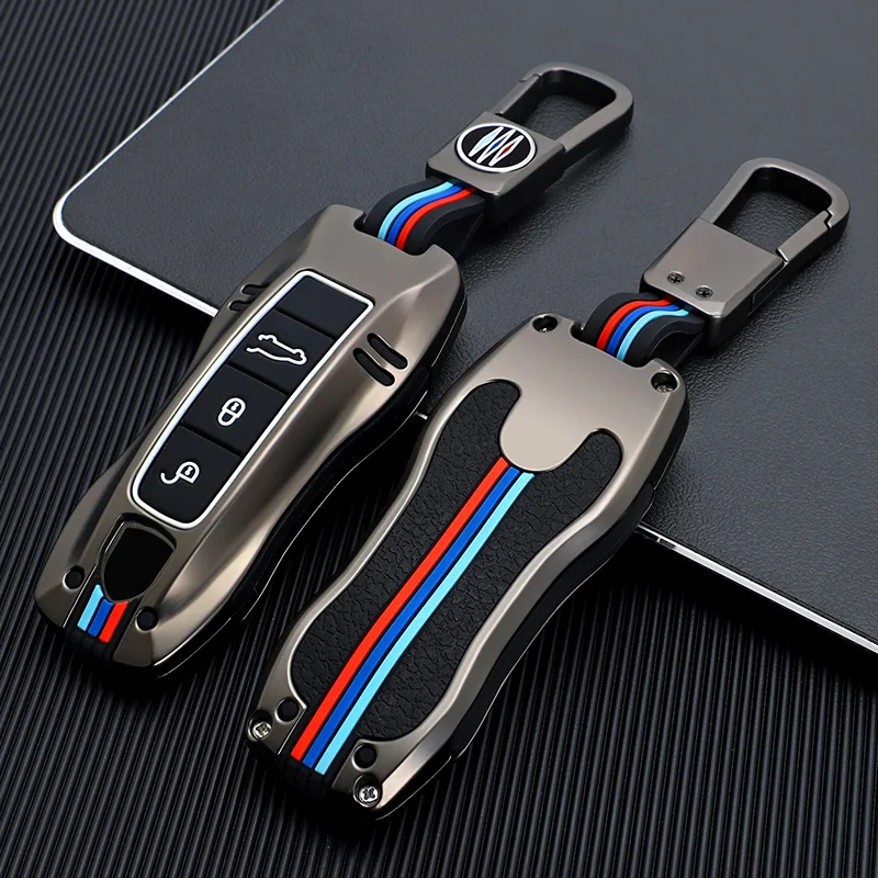 Keychain Car Key Case Key Cover Shell for Porsche Panamera Macan Cayenne Carrera Boxster Cayman 911 970 981 991 918 Accessoires