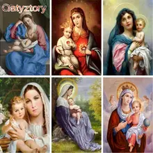 

GATYZTORY 60X75cm Oil Painting By Numbers Child And Women DIY Paint by numbers On Canvas Home Decor Frameless Digital Painting