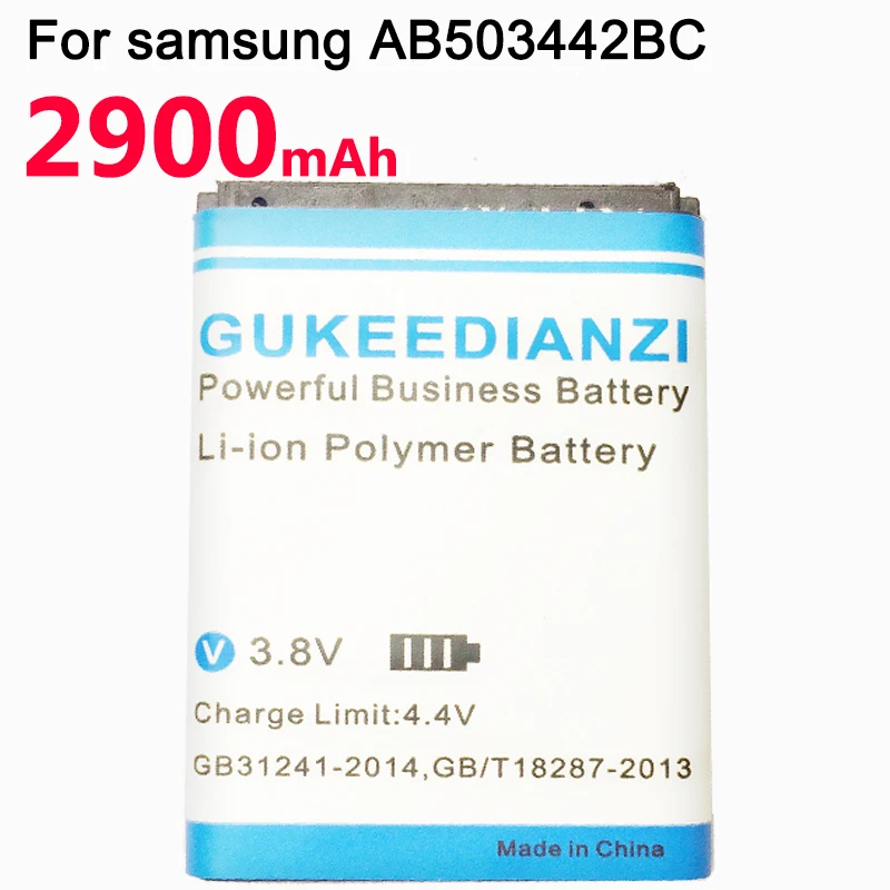 GUKEEDIANZI Сменный аккумулятор для смартфона AB503442BC на 2900 мАч для samsung E578 J700 J708i J708 T509