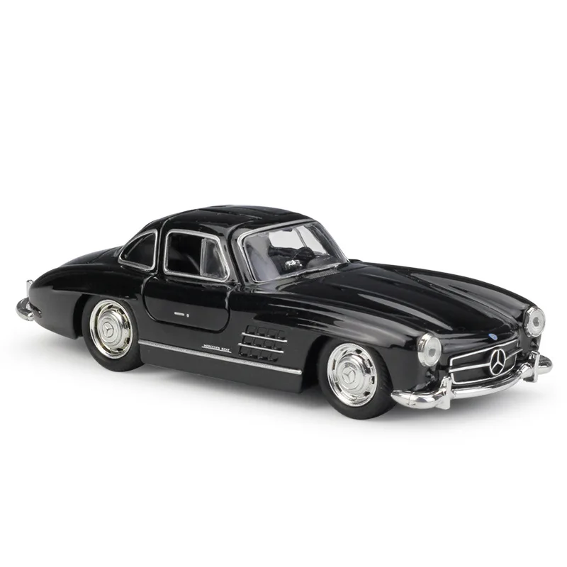 Welly 1:36 оригинальная коробка Mercedes 300SL Coupe Black Pull Back модель автомобиля под давлением