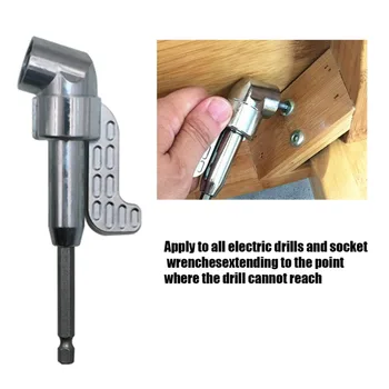 

Professional 105 Degree Adjustable Right Angle Drilling Corner Screwdriver Quick Change Extension Hex Shank 1/4" Hex Socket tool