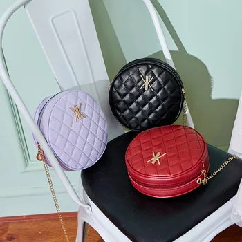 

2020 Spring and Summer New Women's Messenger Bag Embossed Leather One-Shoulder Shell Sweet Lady Simple Phone Bag