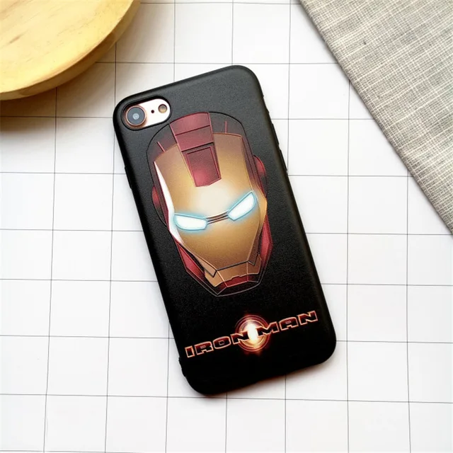Мягкий ТПУ чехол для iPhone11 pro max XS MAX 7 8 6 6s Plus XR 10X Супермен Бэтмен Marvel чехол для телефона samsung S8 S9 Plus Note8 9 - Цвет: Iron man