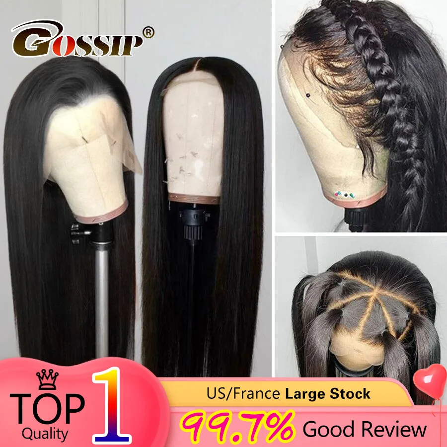 Прямой парик на сетке спереди прямые парики 13x4 плотностью 250 Remy 4x4|wigs for blacks|wigs black