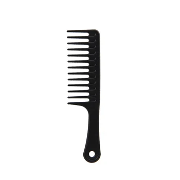 

24.5cm Hair Brush Wide Tooth Comb Black ABS Plastic Heat-resistant Large Wide Tooth Comb For Hair Styling Tool 2020 new