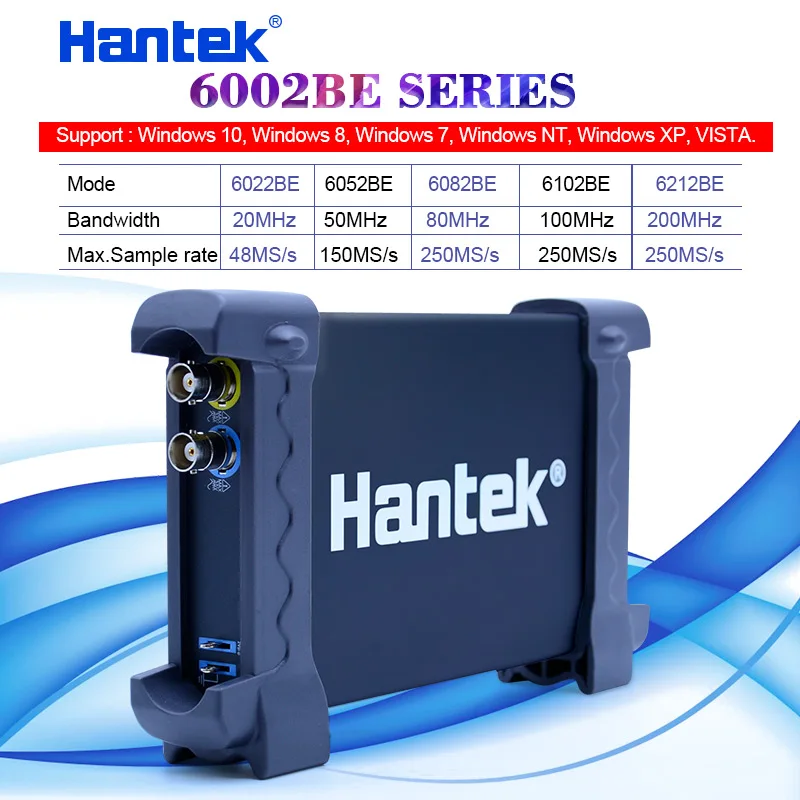Портативный осциллограф Hantek PC USB 20 МГц 200 2 канала 48 мс/с 250 мsa/s