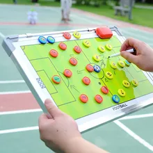 With Erase Tactics Equimpment Coaching Coach Plate Dry Teaching Football Pen Newest Board Magnetic Alloy Soccer Tactical Coach B