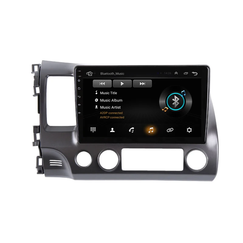 1" 2.5D ips Android 9,1 Автомобильный мультимедийный dvd-плеер gps для Honda Civic 2004 2005 2006-2011 2007 компактное минирадио 32EQ стерео навигации