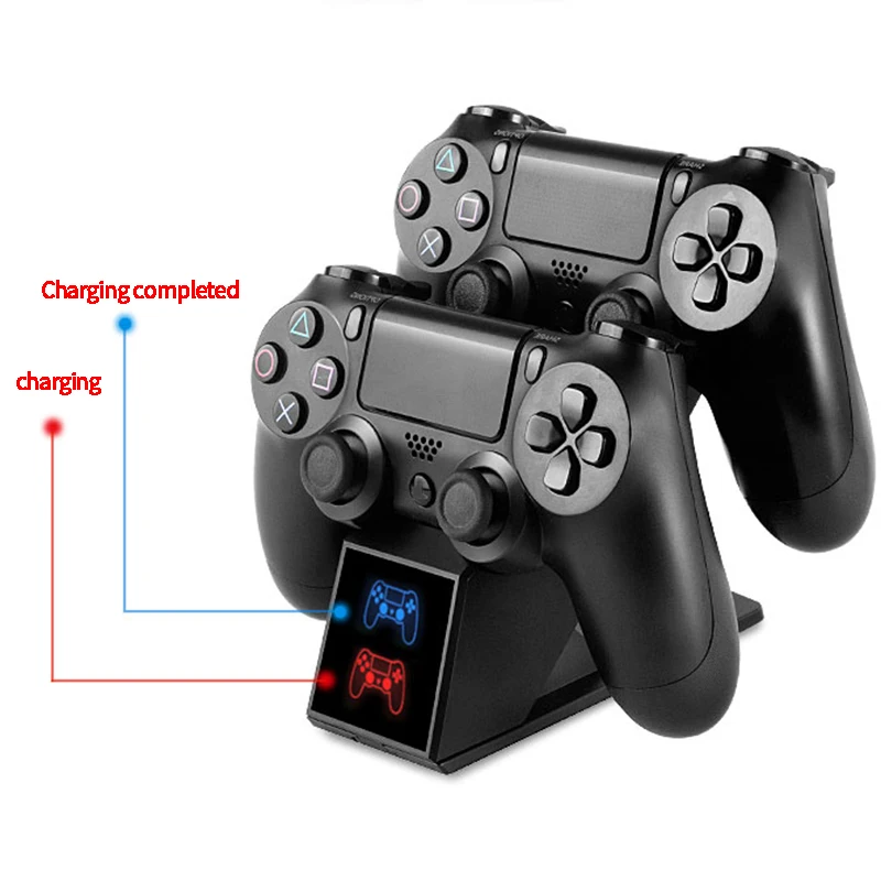 Для PS4 контроллер зарядная док-станция 5 В/1A двойная зарядная подставка с индикаторным экраном для игровой станции 4/Slim/Pro контроллер