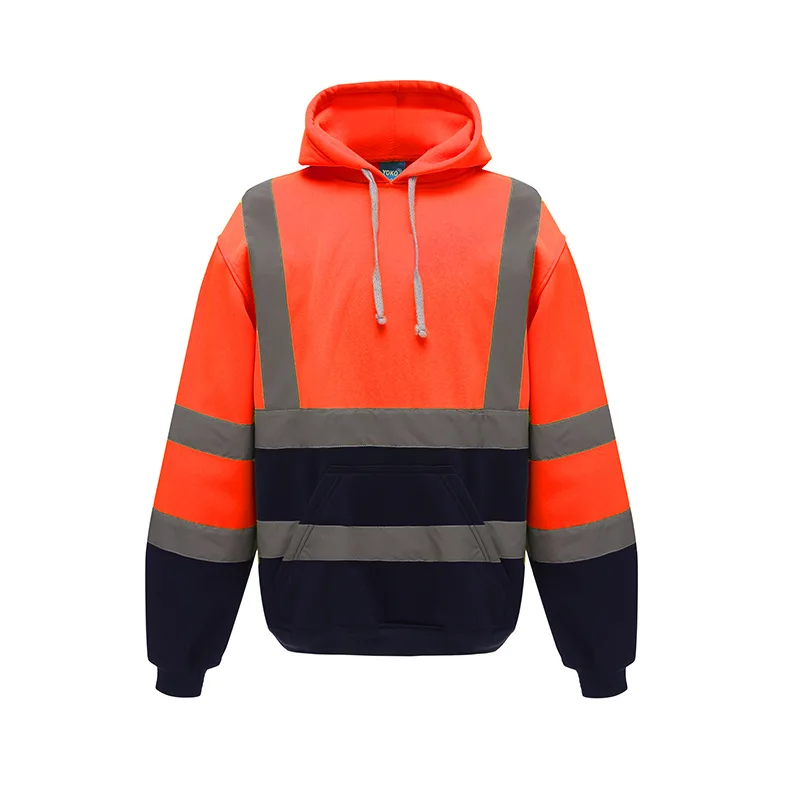 Autumn Winter New Men Women Jacket Road Warm Work Clothes High Visibility Hooded Safety Outwear Travel Outdoor Reflective Stripe