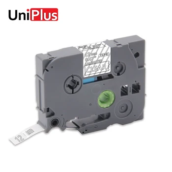 

UniPlus White on Clear Label Maker TZe135 TZ-135 for Brother P-touch Printer PT-1880W PT-D800W PTE100 12mm Label Tape Typewriter