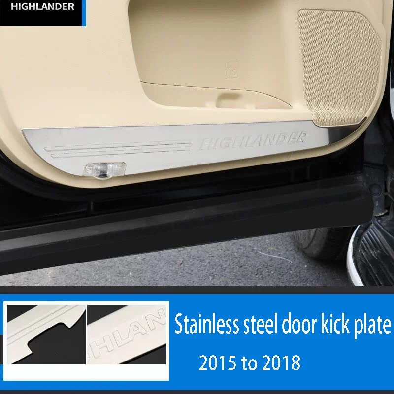 

Stainless Steel Door Kick Pad Car Door Anti kick Pad Car Anti Kick Pad Car Door Anti Kick Pad For Toyota New Highlander 15- 18