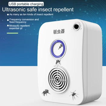 

Safety Portable Anti Insect Ultrasonic Mosquito Repeller Electronic Pest Control Cockroach Home Indoor Outdoor USB Charging