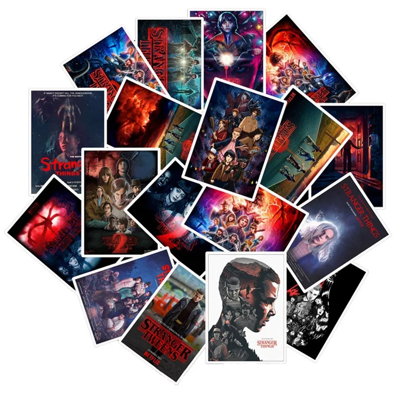 

50Pcs/Lot Newly TV Series Stranger Things 3 Stickers For Laptop Motorcycle Skateboard Luggage Decal Toy DIY Sticker