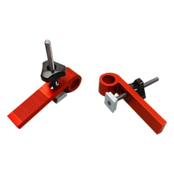 

2 Sets Universal Clamping Blocks Clamps Woodworking Joint Hand Tool M8 Screw Set Carpentry T Chute 125 X 25Mm Anodized Surface