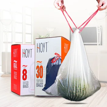 

Large automatic drawstring portable Garbage Bag Thicken Disposable Plastic Bag Property Cleaning home kitchen Trash Bagorganizer
