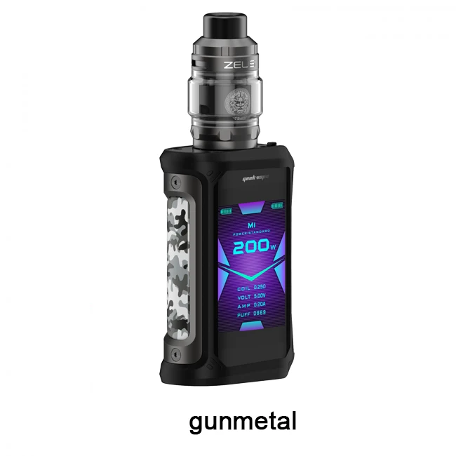 Новое поступление Geekvape Aegis X Zeus Комплект 200 Вт коробка мод от Dual 18650 Fit 510 нить Zeus Subohm Vape атомайзер с сетчатой катушкой - Цвет: gunmetal