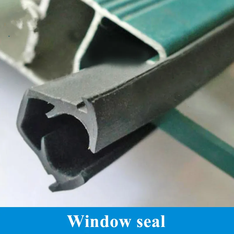 Rubber door window sealing strip 1M weather stripping soundproof waterproof tape 5mm sliding window slot glass fixing clamp