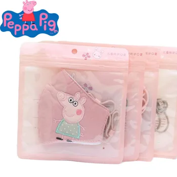 

Adjustable Children's Face Masks Peppa Pig Mask Washable Kid's Cartoon Figure Dust Anti-fog Cotton Masks Child Toys Gift