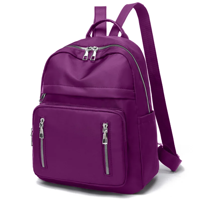 Черный Оксфорд женские рюкзаки женская сумка на плечо школьная сумка рюкзак розовый для девочек Дорожная модная сумка Bolsas Mochilas Sac A Dos - Цвет: Purple