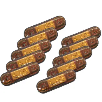 

10pcs 3 LED Bus/Truck/Trailer/Truck LED Lights Side Marker Light Waterproof LED Light Tail indicator Parking light Warning lamp