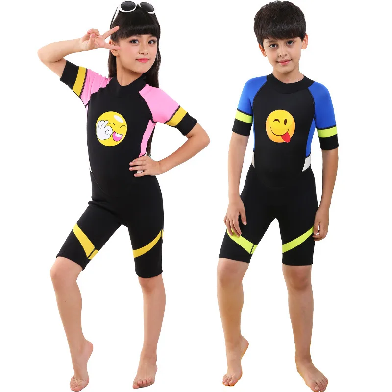 

2MM Water Sport Rubber Children's Connected Diving Suit for Cold and Warm Boys and Girls