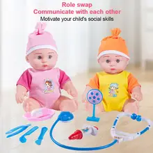 Игрушка-Доктор, медицинский набор, игрушка для ролевых игр, имитация силиконовой куклы, доктор стетоскоп, Хирургическая Лампа, набор для обучения детей, набор для доктора