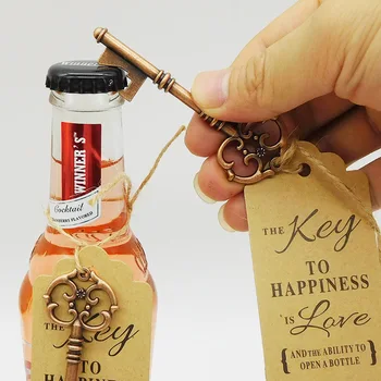 

25pcs Metal Key Bottle Opener Beer Wine Opener Kitchen Tools Wedding Gifts For Guest Wedding Party Favors Marriage Decorations