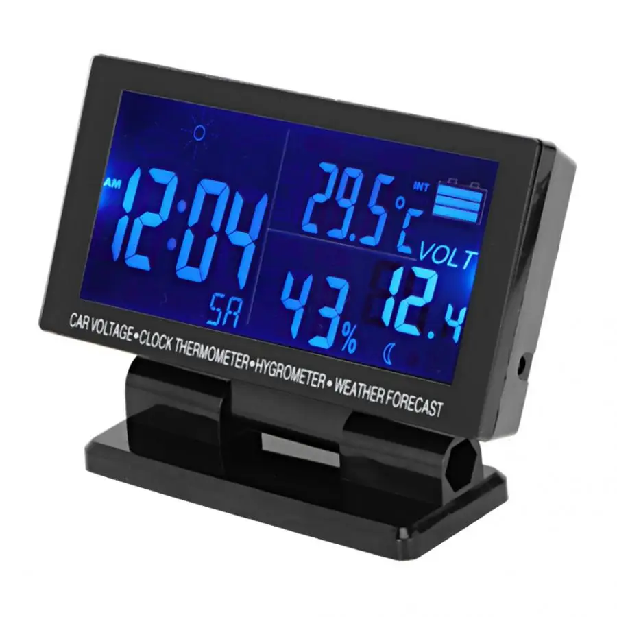 Портативные 2 в 1 автомобильные цифровые ЖК-часы и температурный дисплей электронные часы термометр с погоды автомобильные цифровые часы