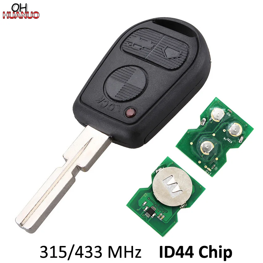3 Button Smart Remote Control Key Fob 315MHZ/433MHZ ID44 Chip PCF7935 for BMW 5 7 X5 X3 Z4 E38 E39 E46 HU58 Blade | Автомобили и