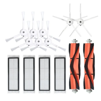 

8 Side Brush + 2 Roller Brush + 4 Filter Net for Xiaomi S6 S5 E35 E2 Robot Vacuum Cleaner Replacement Parts Accessories