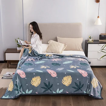 

Blanket Soft Warm Blanket Winter Sheet Bedspread Sofa Plaid 5 Size Light Thin Mechanical Wash Flannel Blankets Dropship ML