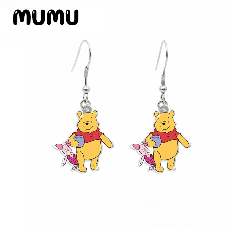 Pendientes colgantes Winnie the Pooh, joyería hecha a mano resina epoxi de pescado, gancho, 2020|Pendientes con forma de gota| - AliExpress