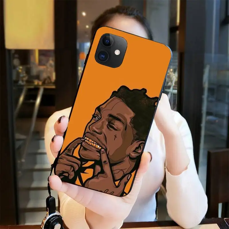 HPCHCJHM Kodak Black Rapper Soft Silicone TPU Phone Cover for iPhone 11 pro XS MAX 8 7 6 6S Plus X 5S SE 2020 XR case