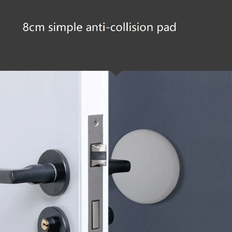 8cm Soft Silicone Crash Pad Home Anti-collision Strong Sticky Door Back Handle Bumper Touch Refrigerator Toilet Sucker Foot Pad