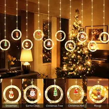 Broxner Waterproof Hanging Christmas Lights, Christmas String Lights for Window/Bedroom/Curtain/Fireplace/Door/Wall/Patio
