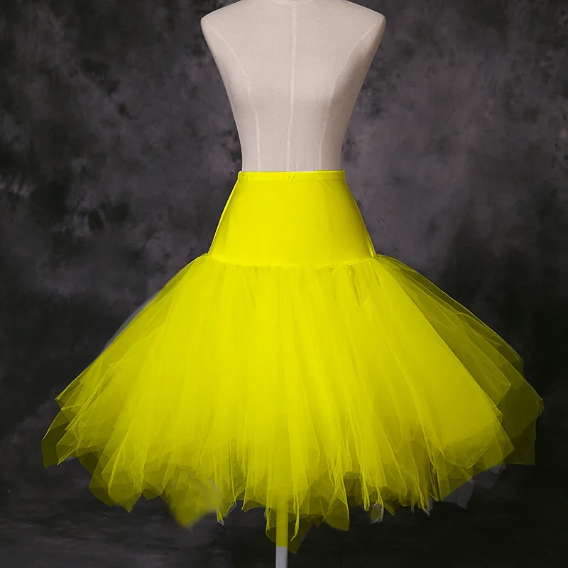 Short Wedding Bridal Petticoat Underskirt Cosplay Party Crinoline Slips Without Hoops