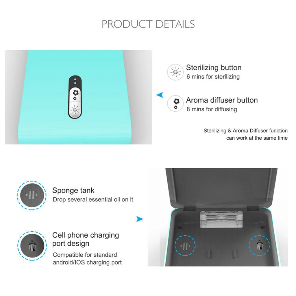UV Germicidal Bulb Disinfection Box UV Light Bulb for Mobile Phones, Good Reliability, Stable Performance