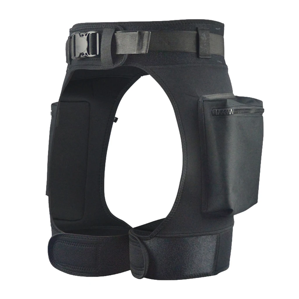Mens Wetsuit Short Pants Stretch Shorts with Pockets and Quick Release Buckle Adjustable Waist Belt Swimming Diving Shorts