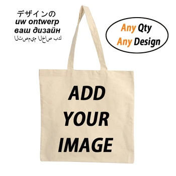

Custom Canvas Tote Bag design DIY handbag Picture Photo Text Print - Reusable 100%Cotton Shopping Bag - Custom-Personalized Bag