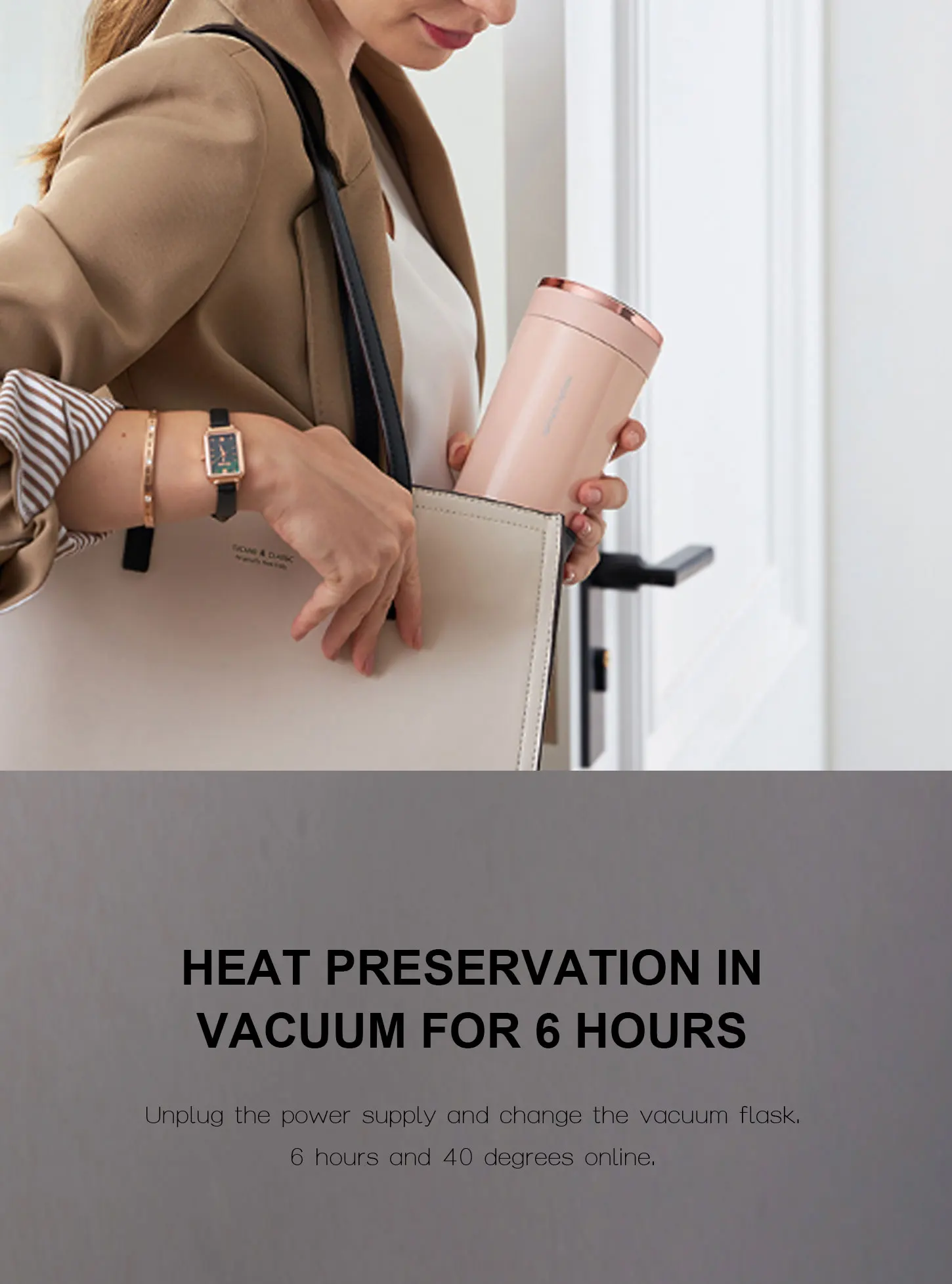 100-240V Portable Electric Kettles Cup 300ml Thermal Cup Tea Coffee Travel Boil Water Keep Warm Smart Kitchen Appliances