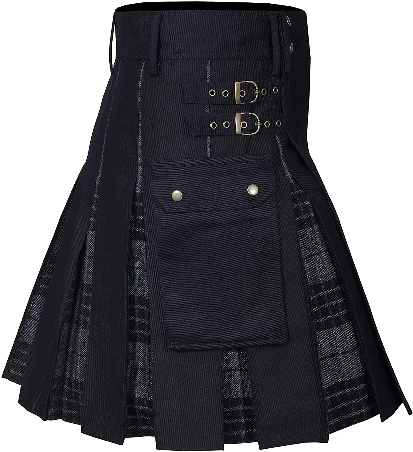 Kilts for Men Utility Kilt 100% Cotton Jeans Hybrid Kilt Modern Box Pleated Tartan Traditional Mens Kilt men kilts