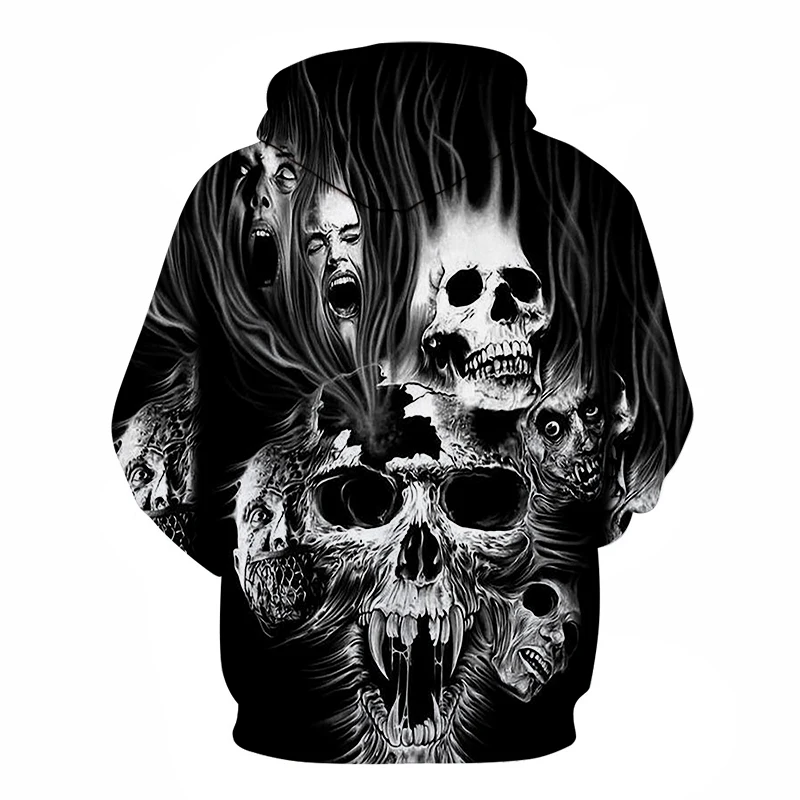 New to the horror movie role-playing doll Chucky Fashion men's hoodie 3D printed clown casual couple hooded sweatshirt pullover