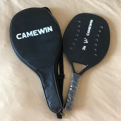 3K Professional Carbon Beach Tennis Paddle Racket With Bag Adult Beginner Full Soft EVA Face Tennis Raqueta Unisex Equipment