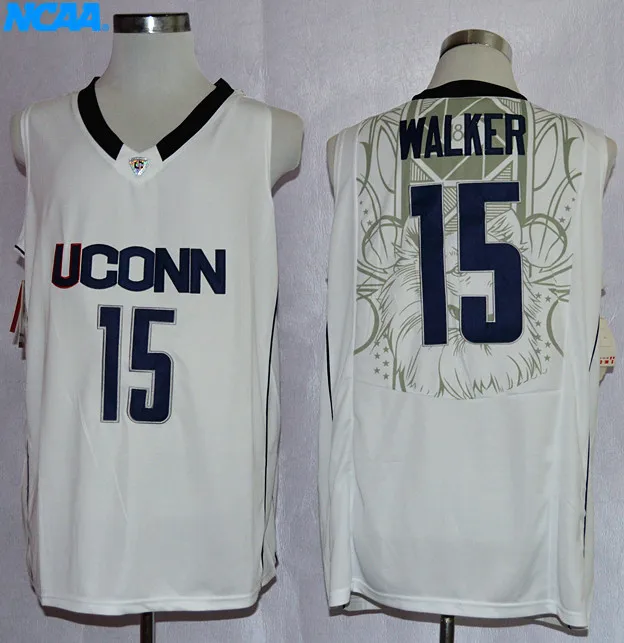 Новое поступление, высокое качество, NCAA Uconn Huskies Walker#15, Спортивная футболка для колледжа, трикотажные изделия, S-XXXL - Цвет: 1