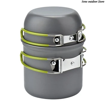 

Ultralight Camping Cookware Stove Head Set Outdoor Tableware Set Hiking Picnic Camping Folding Tableware Pot Pan