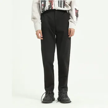 

Man Casual Loose Basic Pant Male Streetwear Hip Hop Solid Color Cargo Pant Jogger Harem Trousers