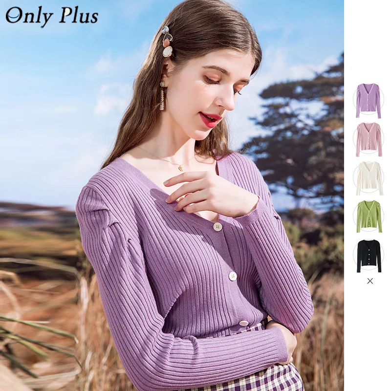 Spring Knitted Cardigan Blouse Sweater 