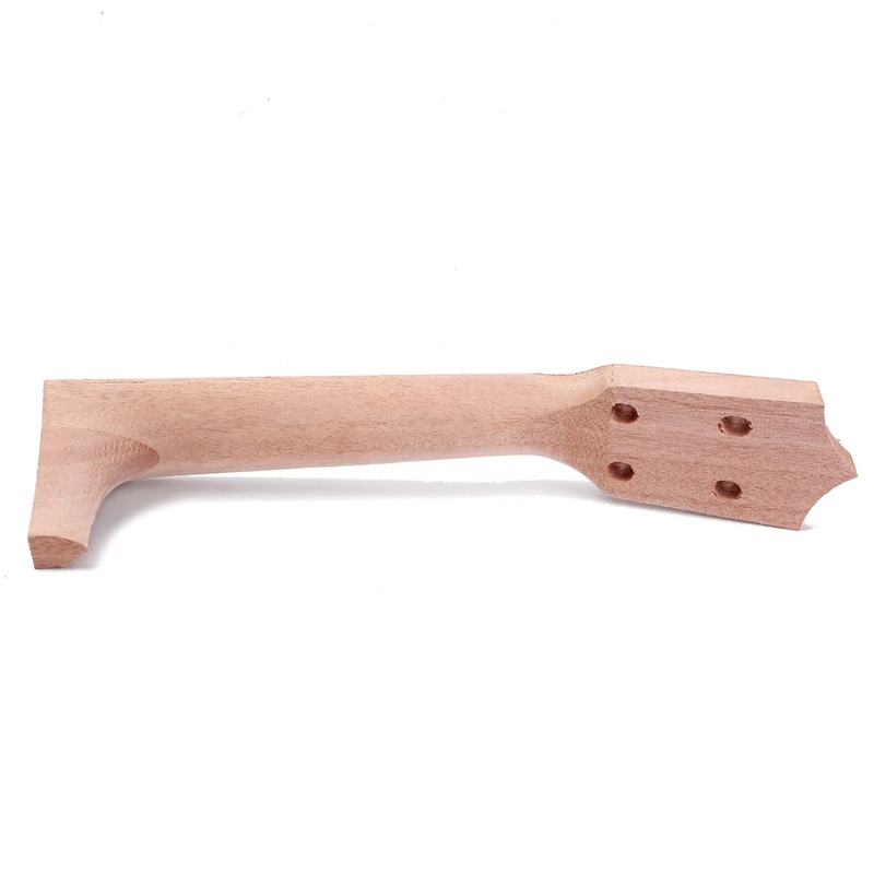 Unfinished 21inch Ukulele Neck Mahogany Soprano Ukulele Neck W/ Peg Holes