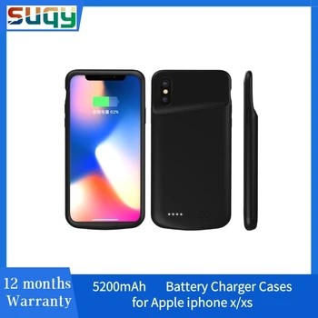 

Suqy 5200mAh Charging Case for Iphone X Cases Bateria Externa for Iphone Xs Power Bank Case External Batteries Case with Battery